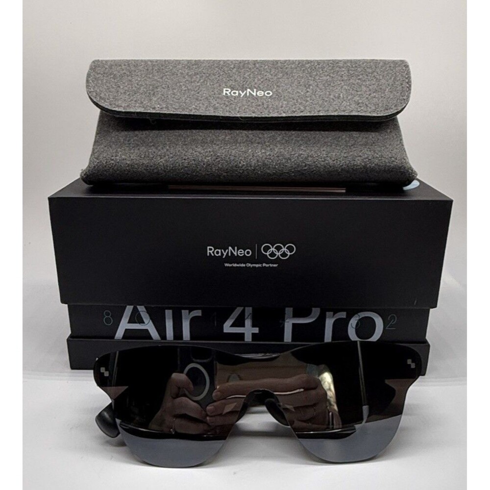 RayNeo Air 4 Pro AR XR Smart Glasses HDR10 B&O Audio 201” Display Complete Box